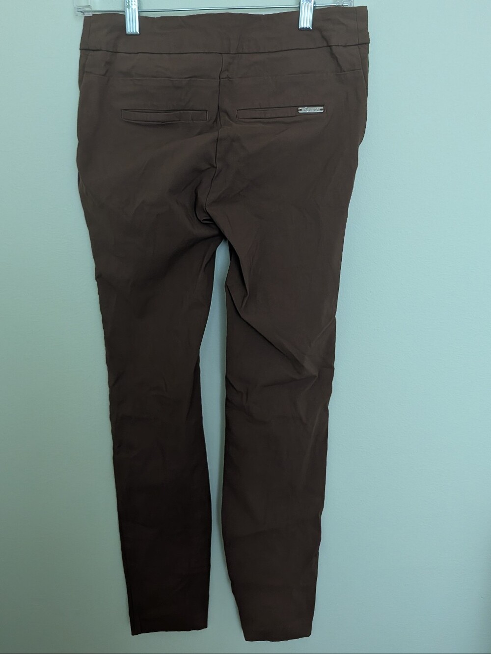 Rekucci Women’s Brown Pull-On Slim Ankle Pants Size 8 Stretch